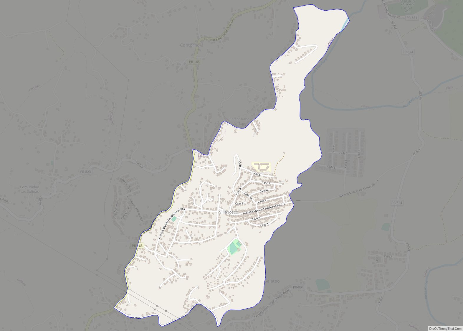 Map of Galateo comunidad