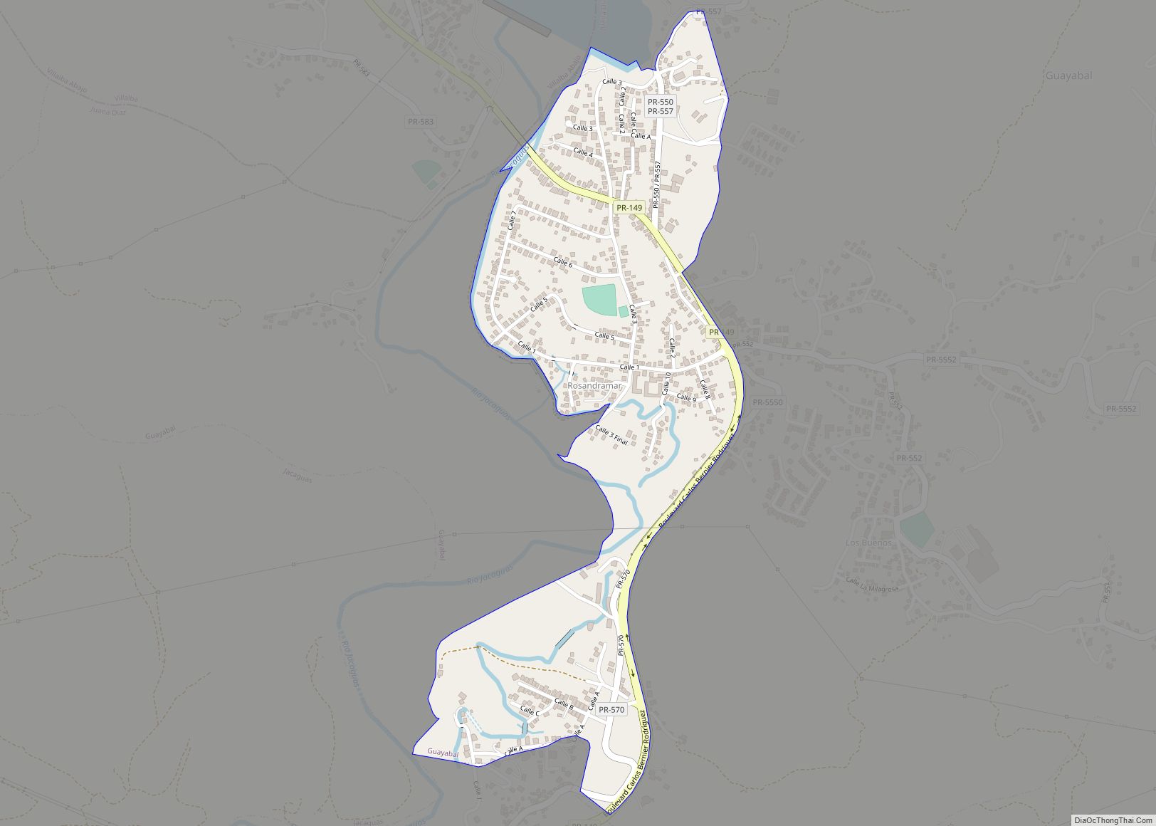 Map of Guayabal comunidad