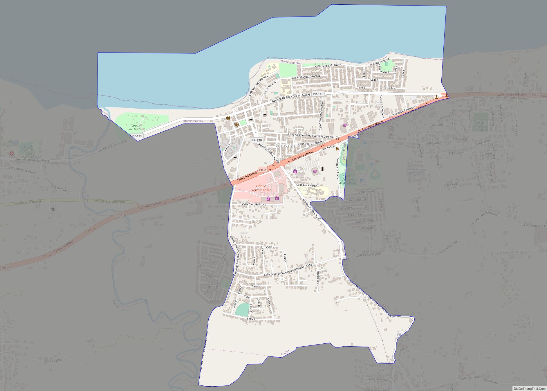 Map of Hatillo zona urbana