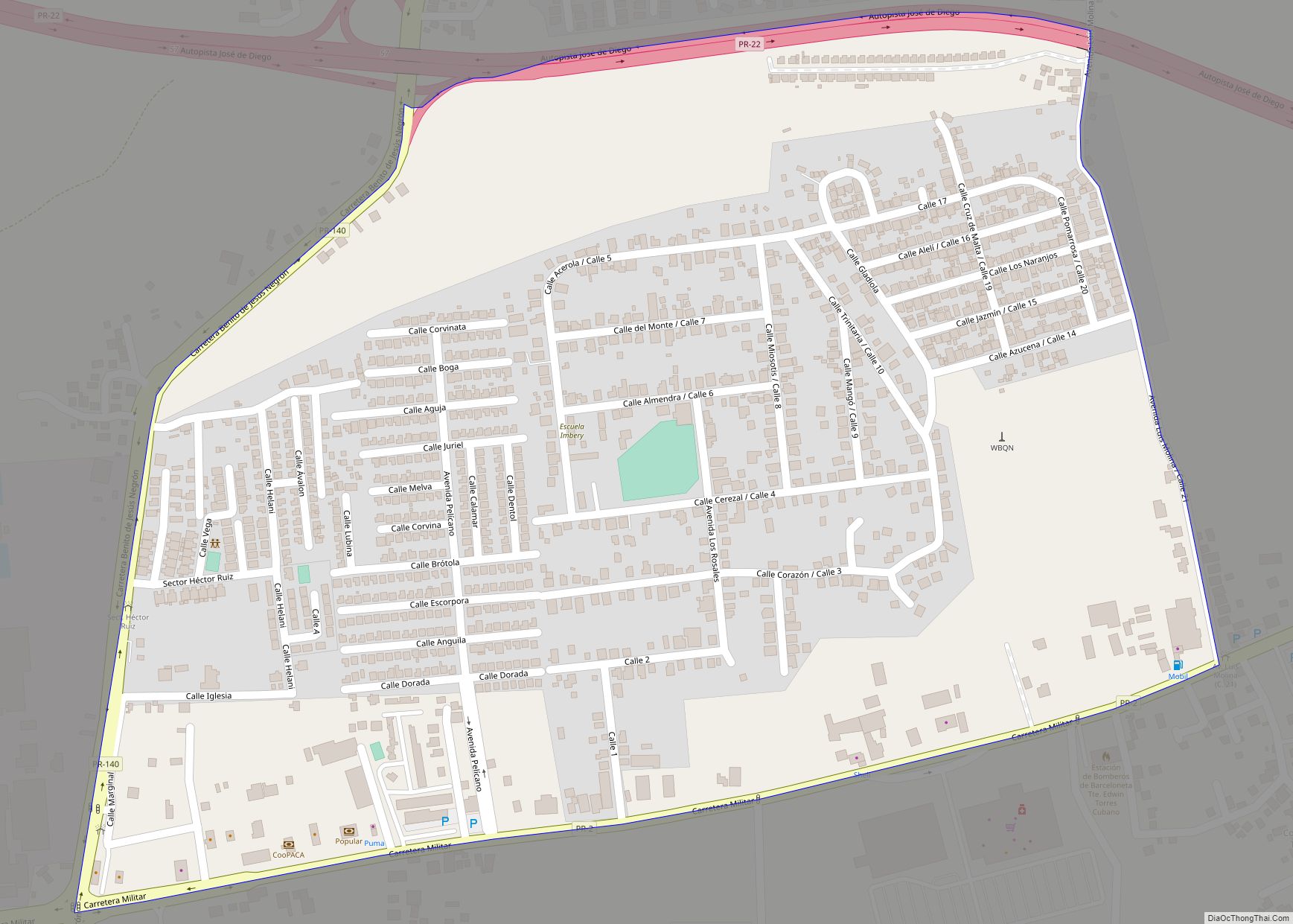 Map of Imbéry comunidad