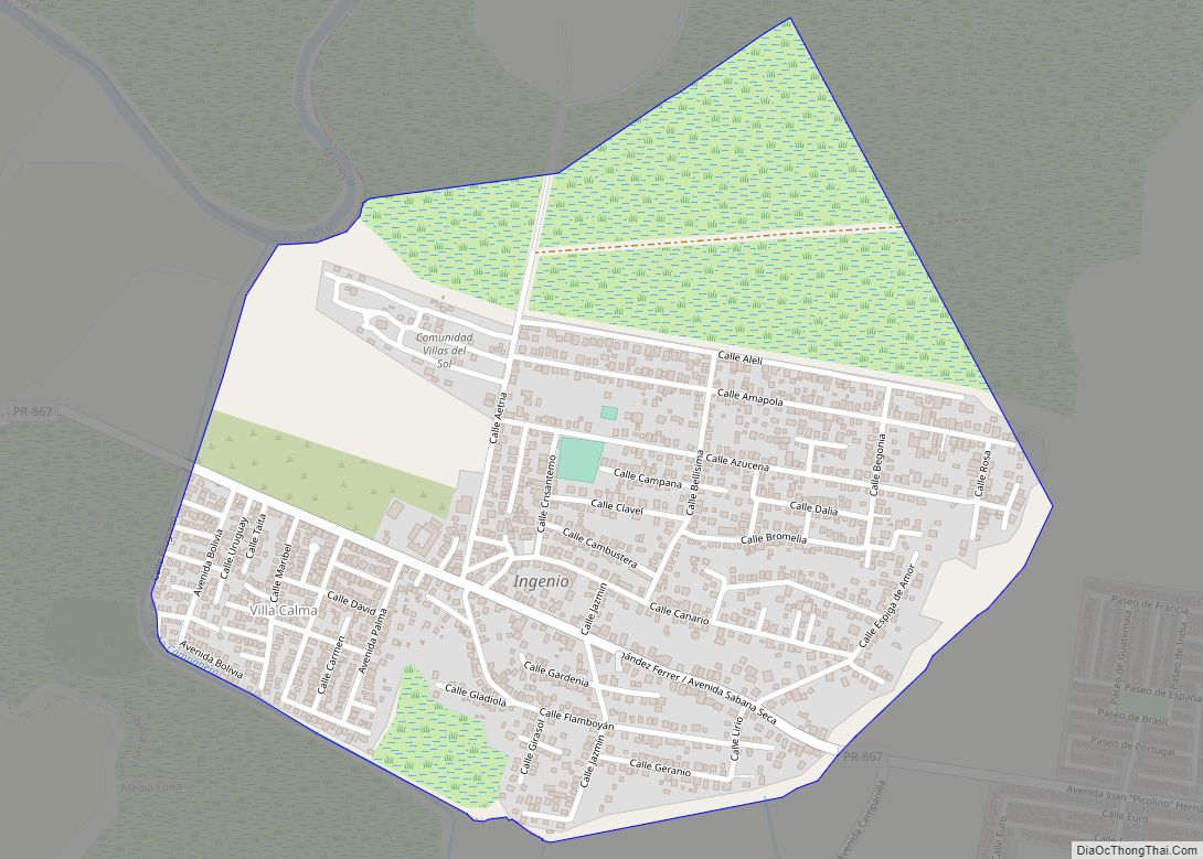 Map of Ingenio comunidad