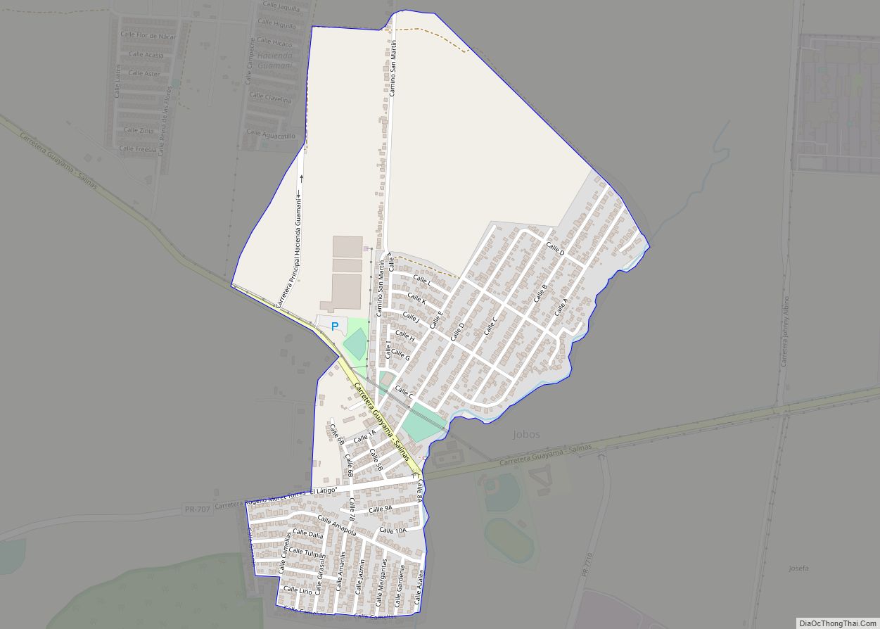 Map of Jobos comunidad