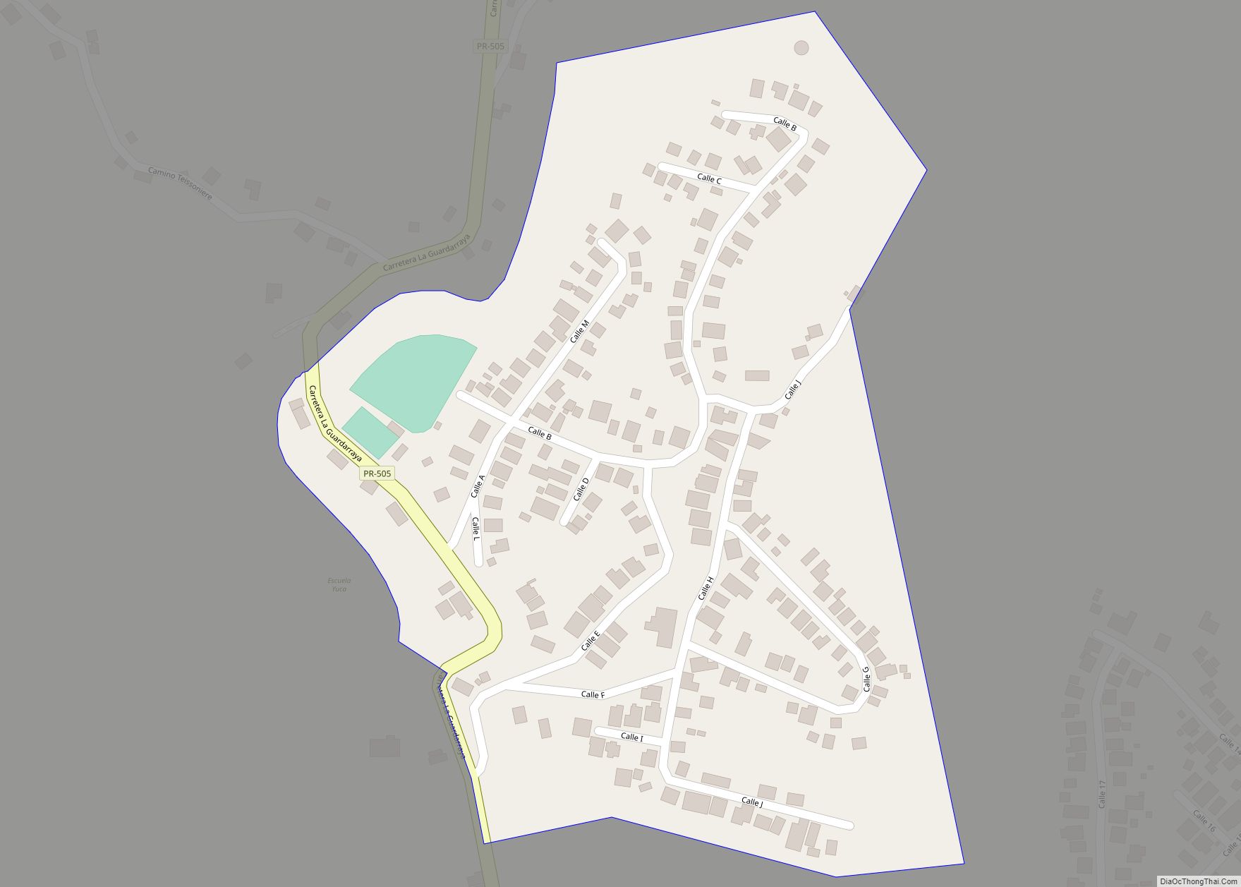 Map of La Yuca comunidad