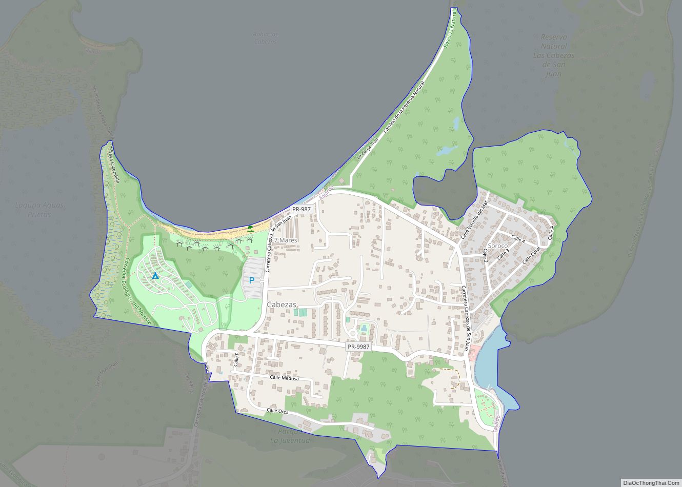 Map of Las Croabas comunidad