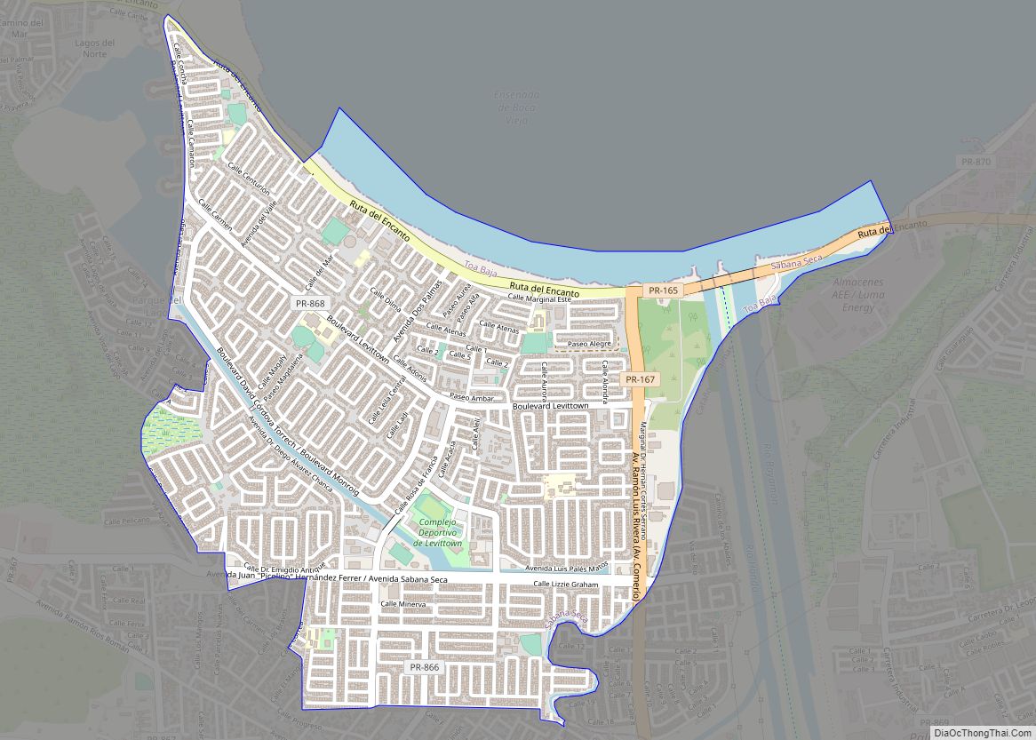 Map of Levittown comunidad, Puerto Rico