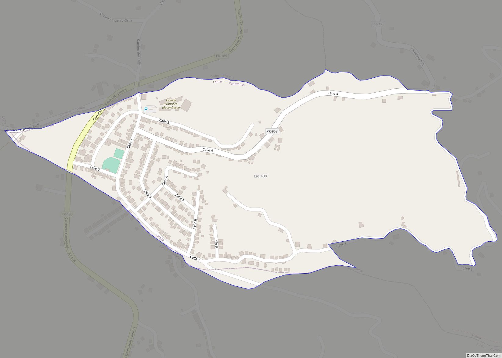 Map of Lomas comunidad