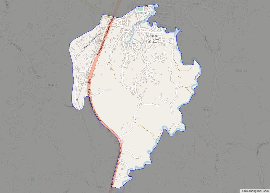 Map of Luyando comunidad