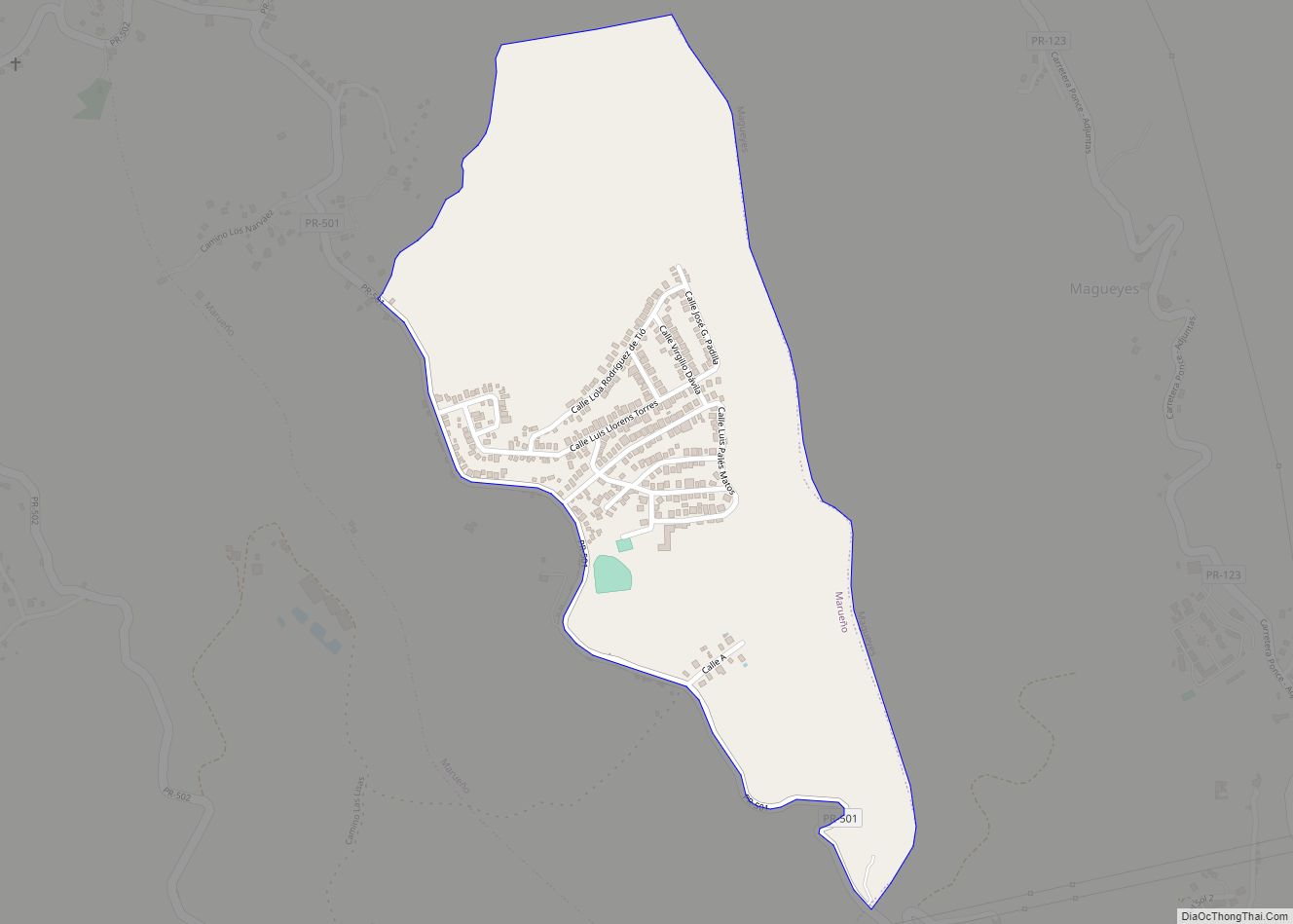 Map of Marueño comunidad