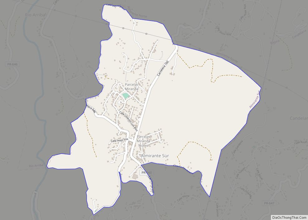 Map of Miranda comunidad, Puerto Rico