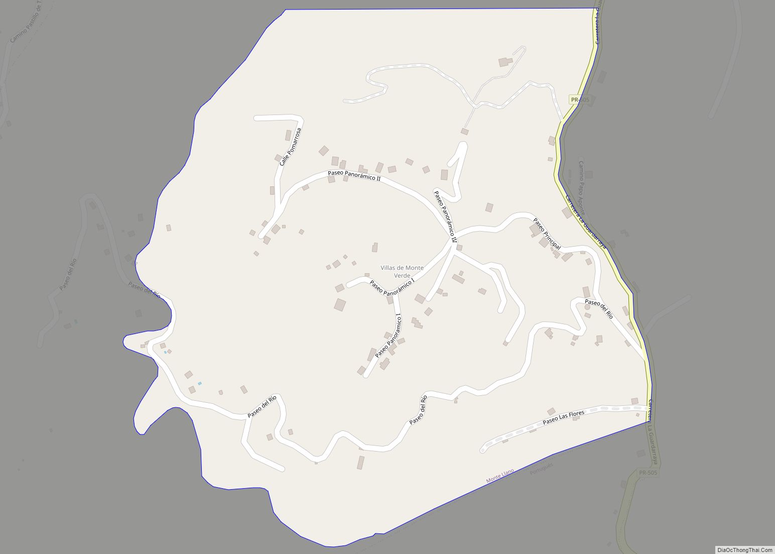 Map of Monte Verde comunidad