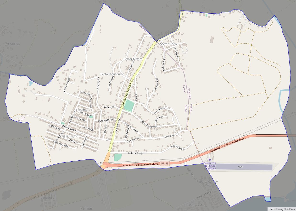 Map of Palmas comunidad