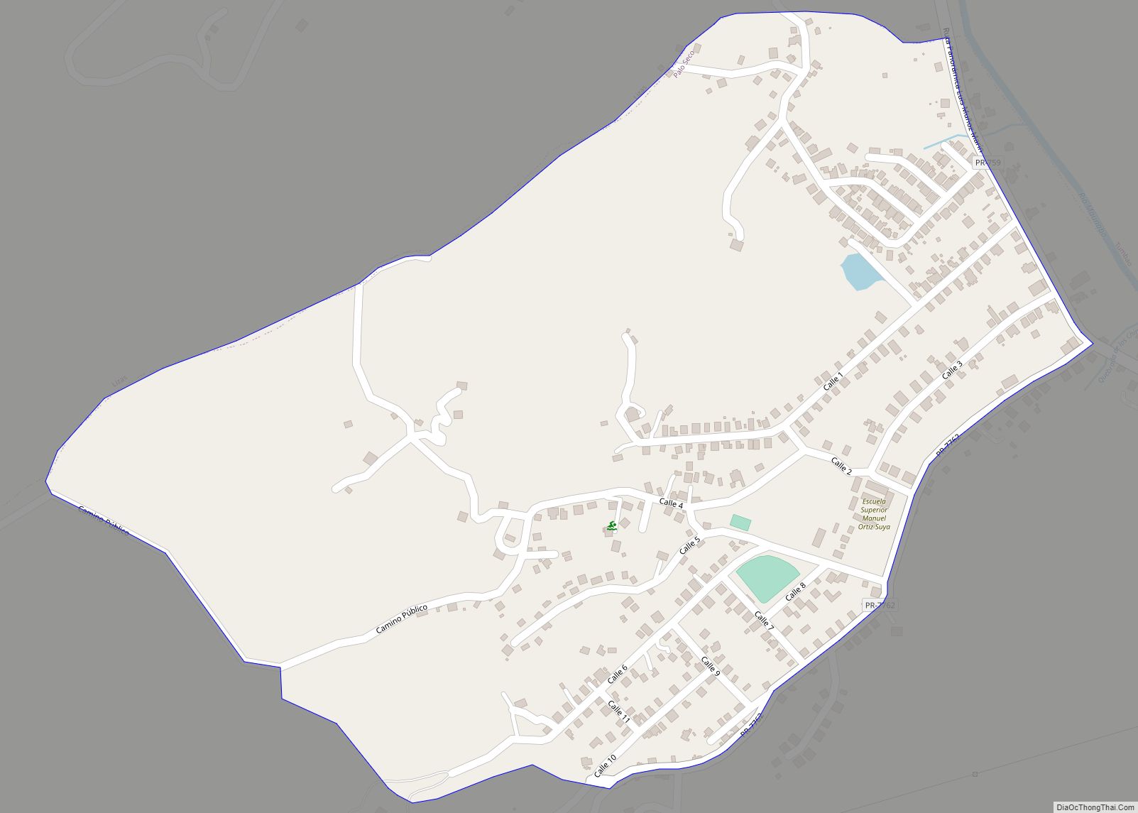 Map of Palo Seco comunidad