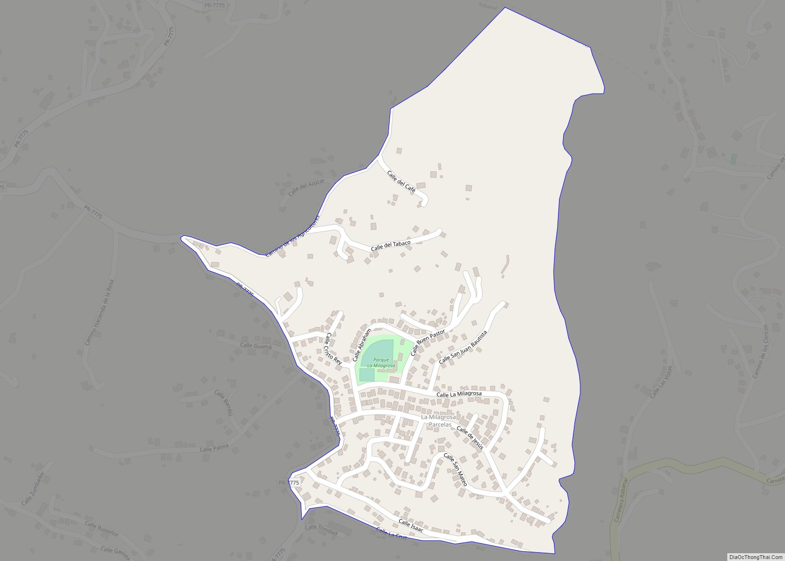 Map of Parcelas La Milagrosa comunidad