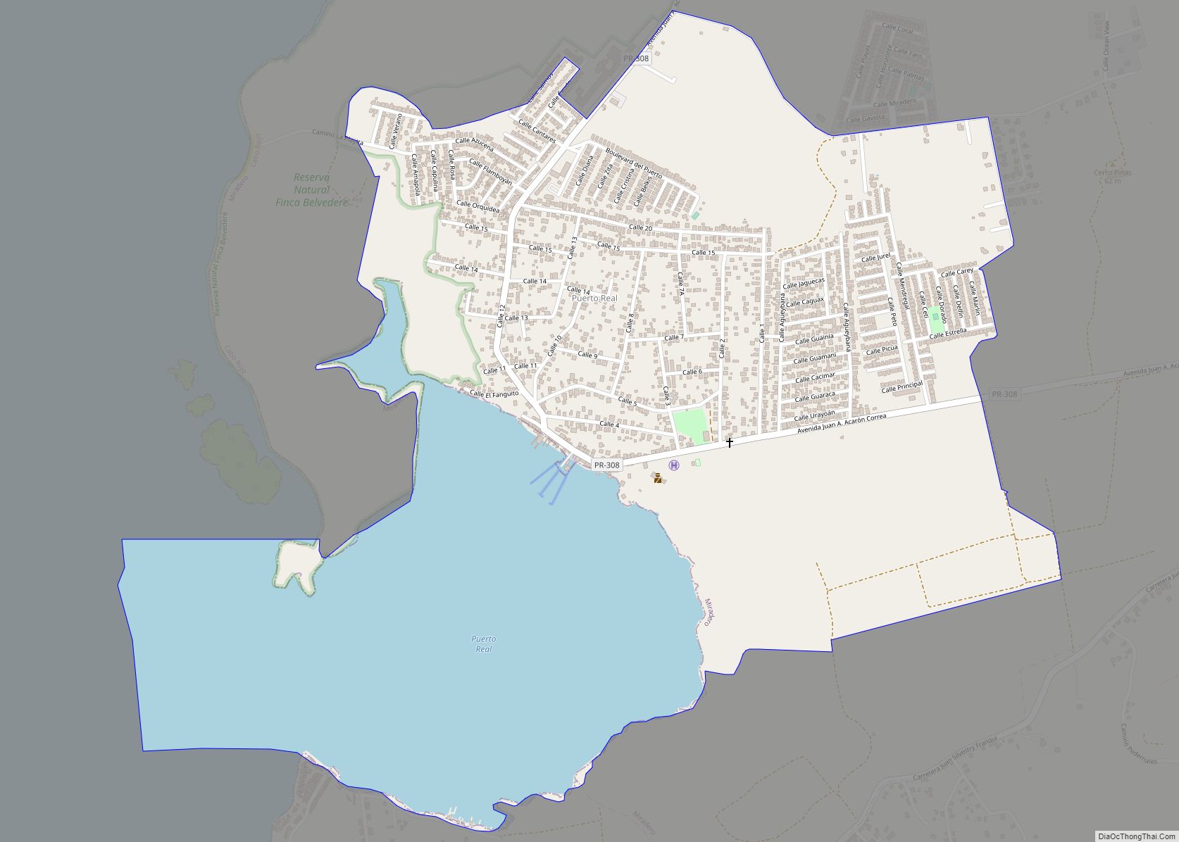 Map of Puerto Real comunidad