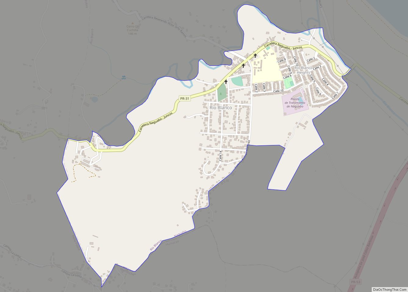 Map of Río Blanco comunidad