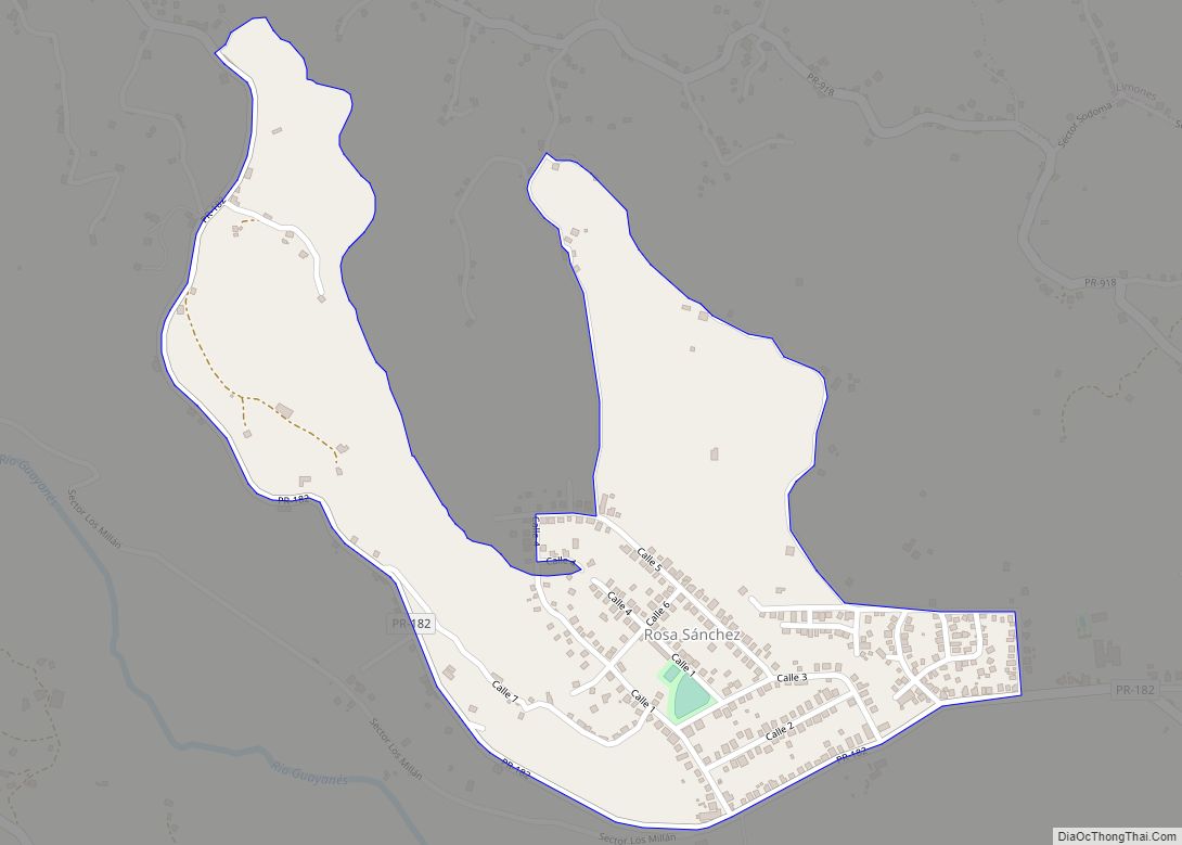 Map of Rosa Sánchez comunidad