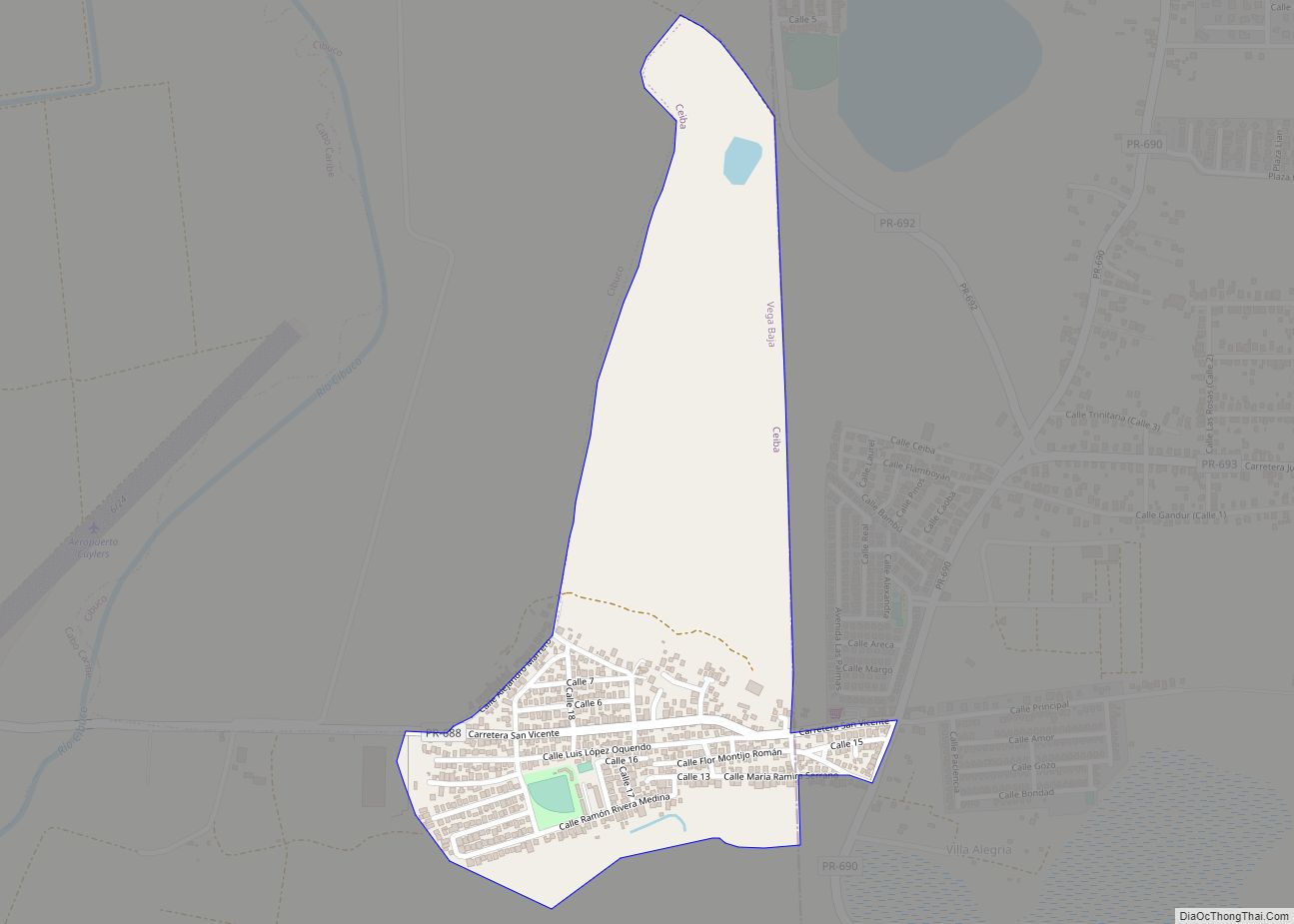 Map of Sabana comunidad