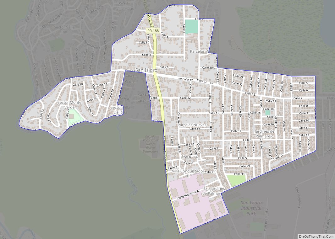 Map of San Isidro comunidad