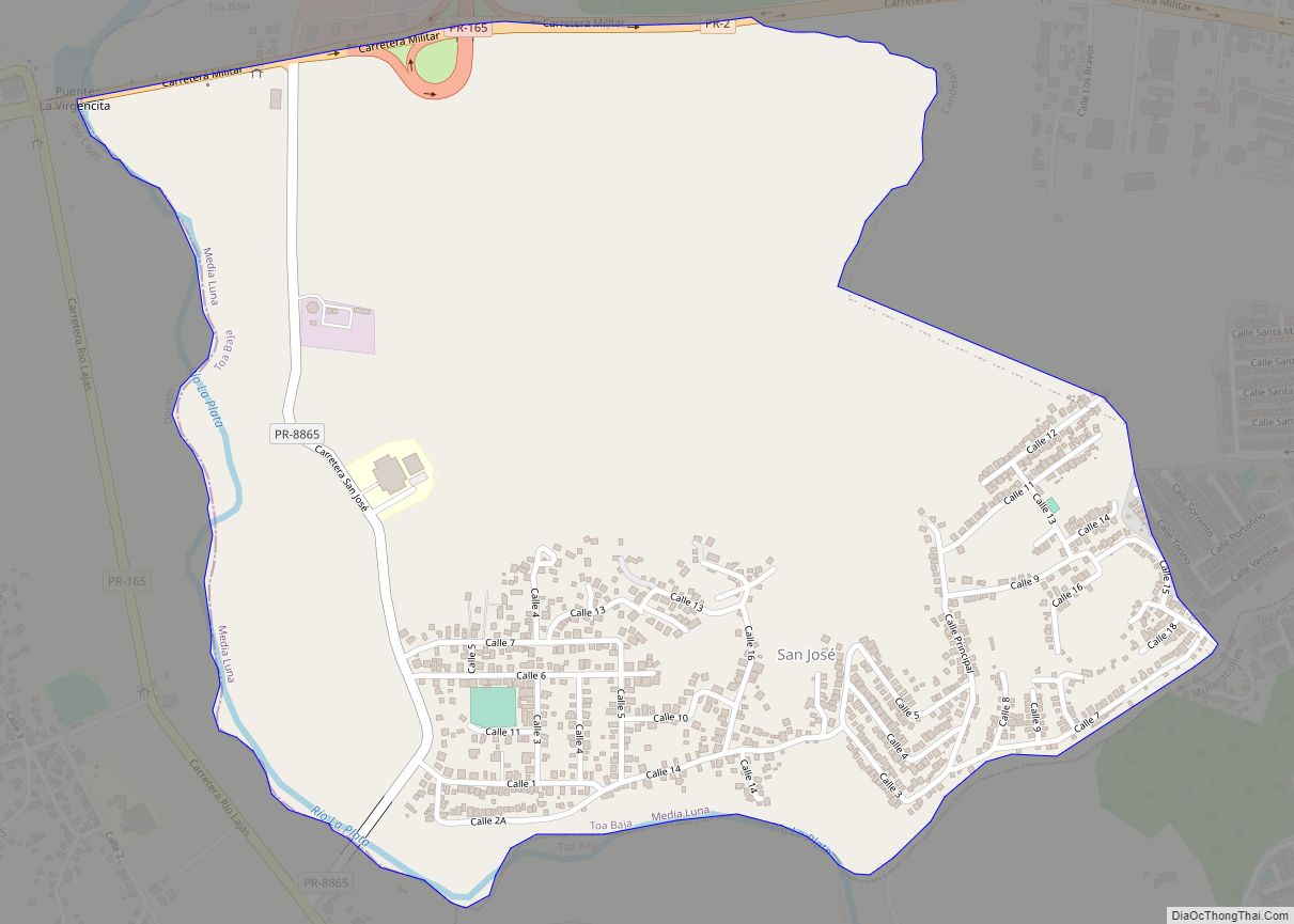 Map of San José comunidad