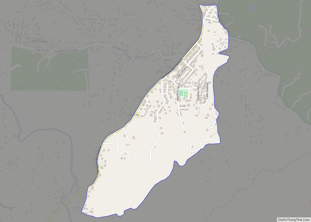 Map of Santa Clara comunidad, Puerto Rico