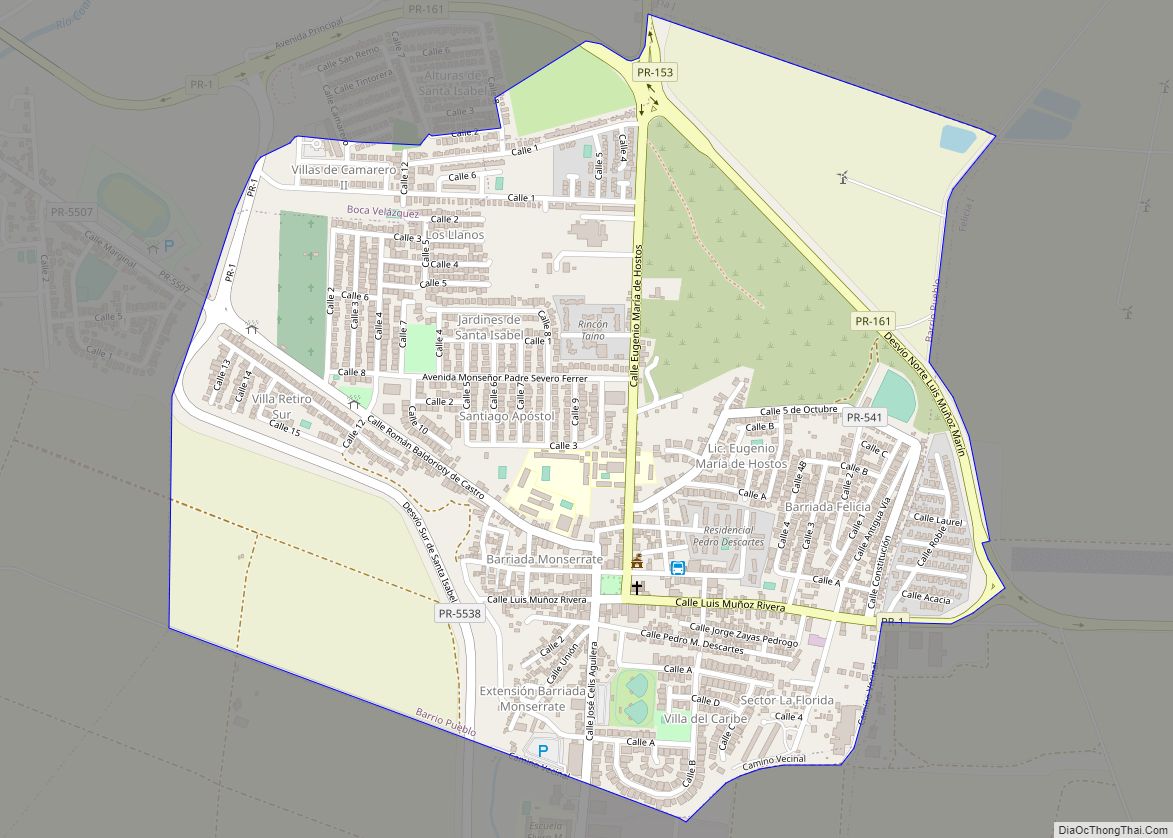 Map of Santa Isabel zona urbana