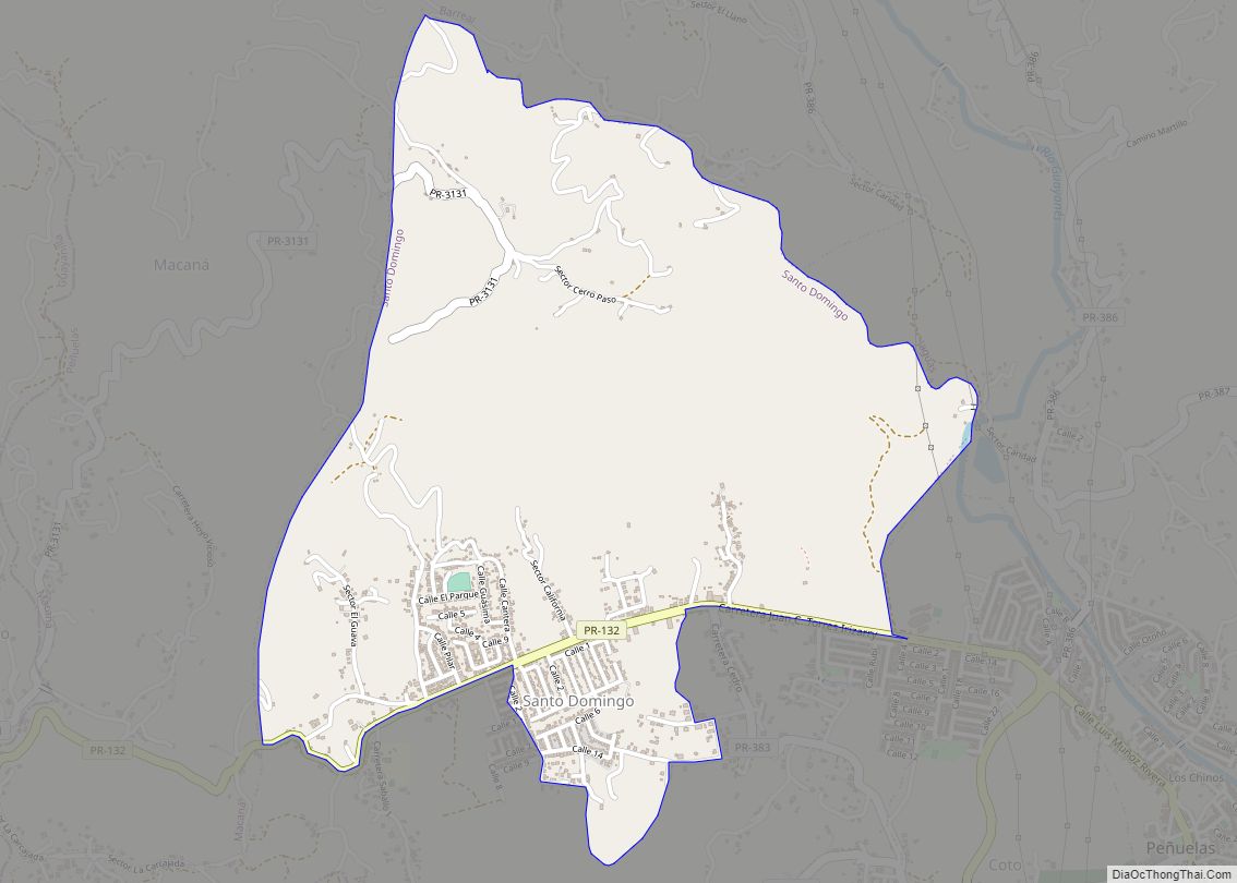 Map of Santo Domingo comunidad
