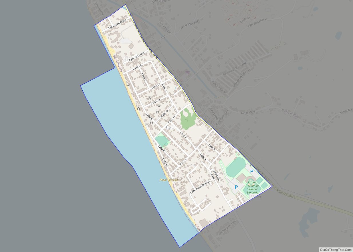 Map of Stella comunidad, Puerto Rico