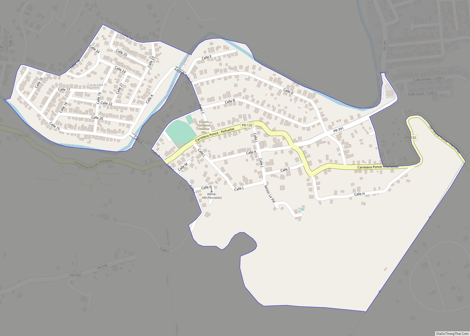 Map of Tallaboa Alta comunidad
