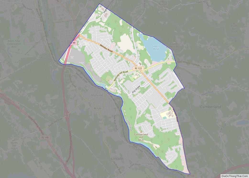 Map of Cumberland Hill CDP