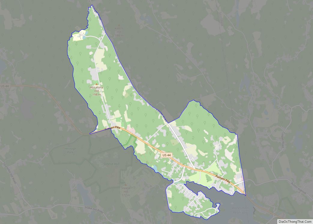 Map of Harmony CDP, Rhode Island