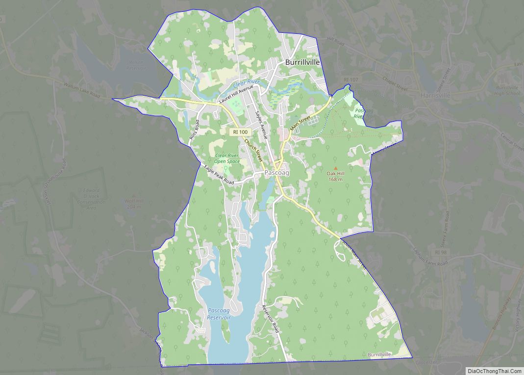 Map of Pascoag CDP