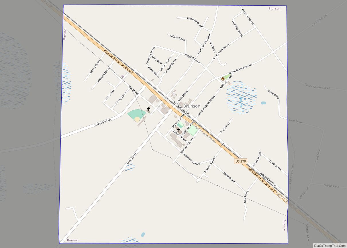 Map of Brunson town