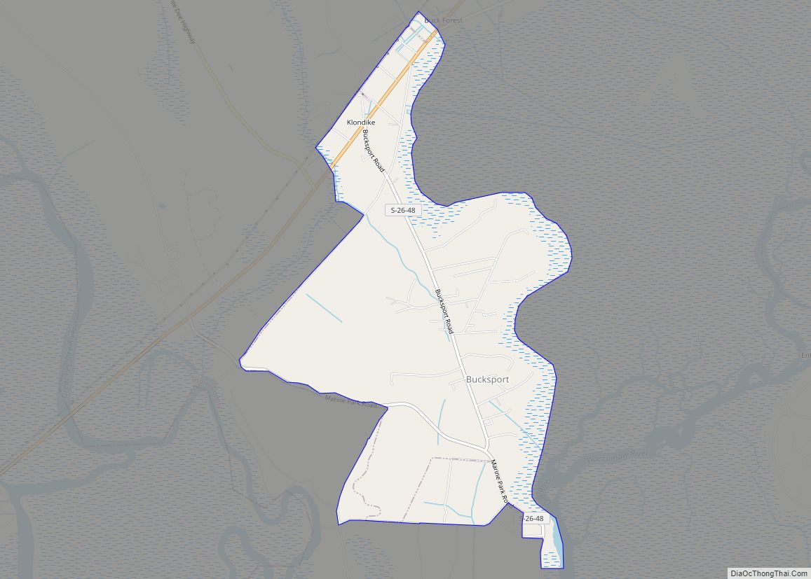 Map of Bucksport CDP, South Carolina