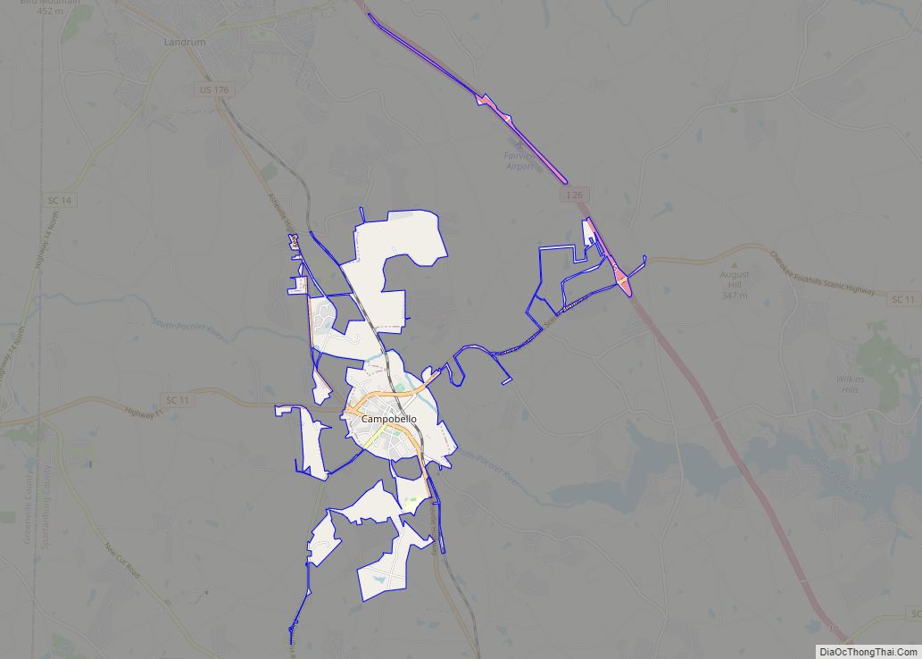 Map of Campobello town