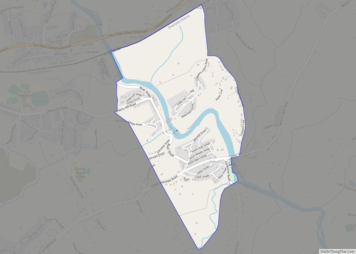 Map of Clifton CDP, South Carolina