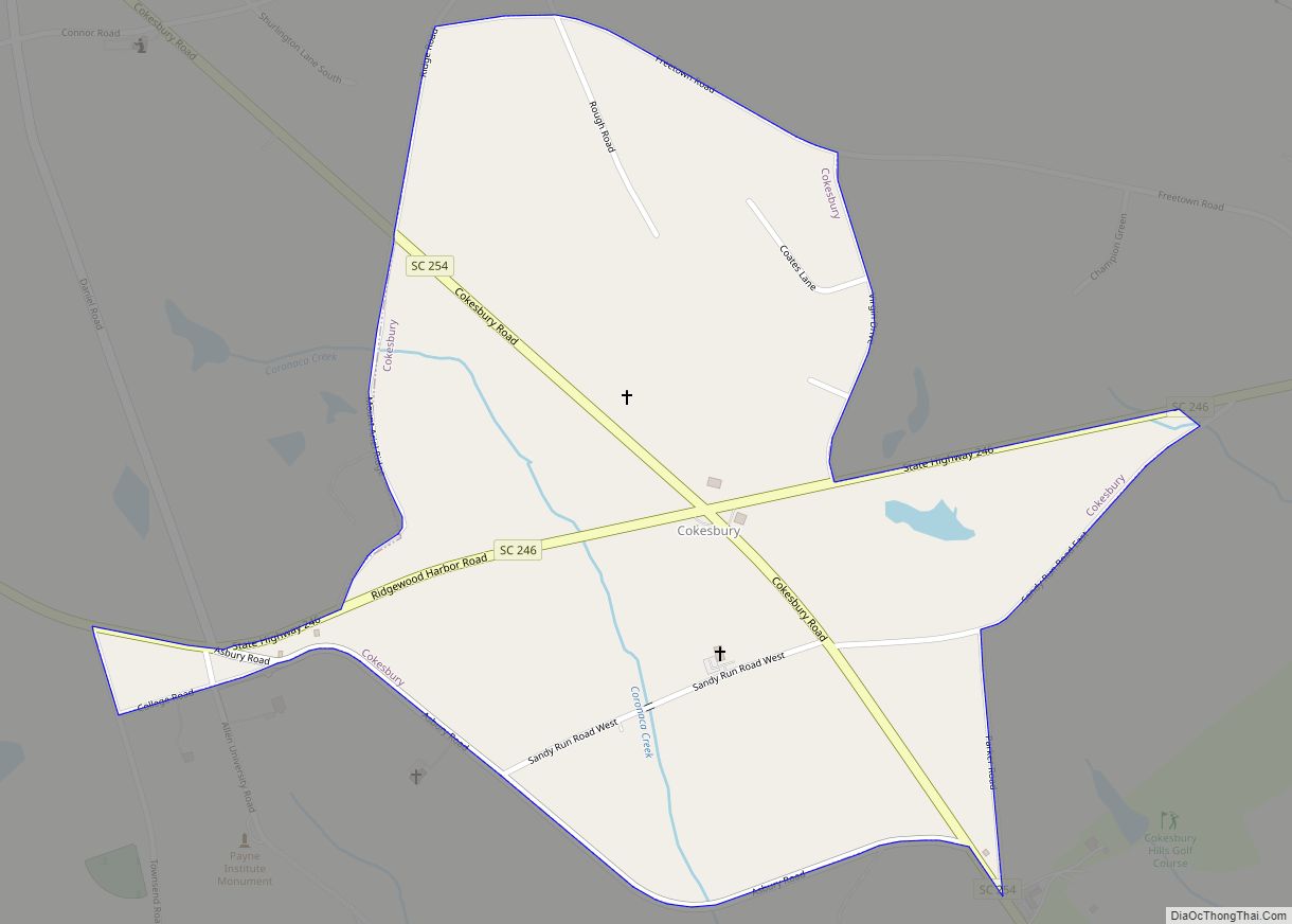 Map of Cokesbury CDP