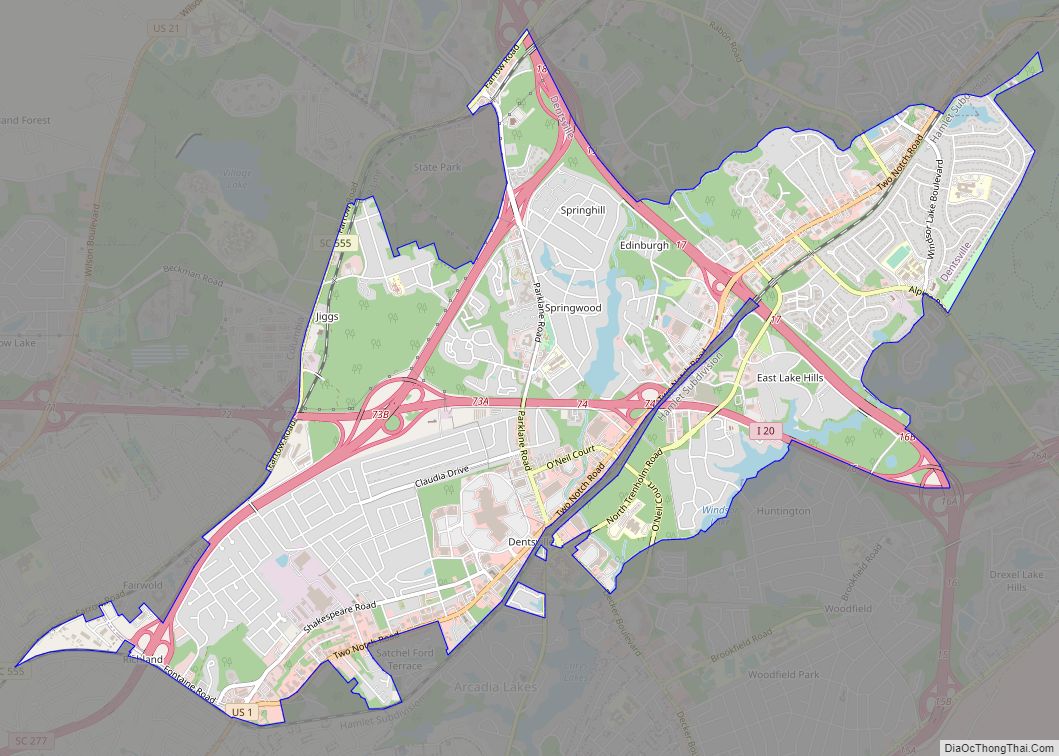 Map of Dentsville CDP