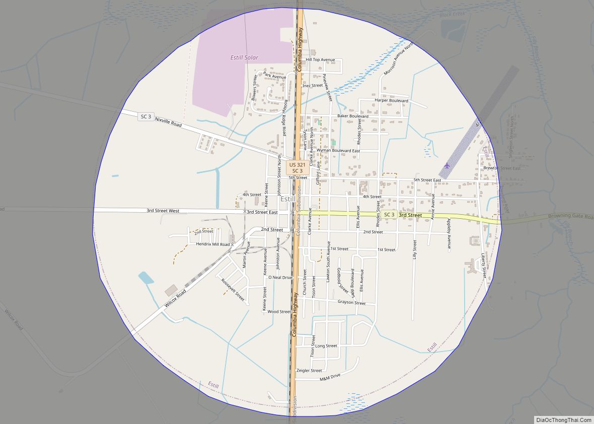 Map of Estill town
