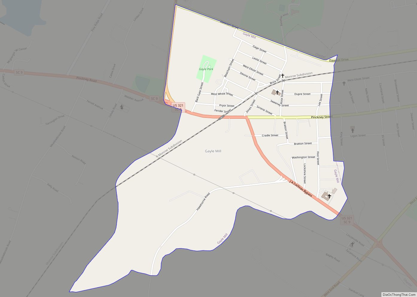 Map of Gayle Mill CDP