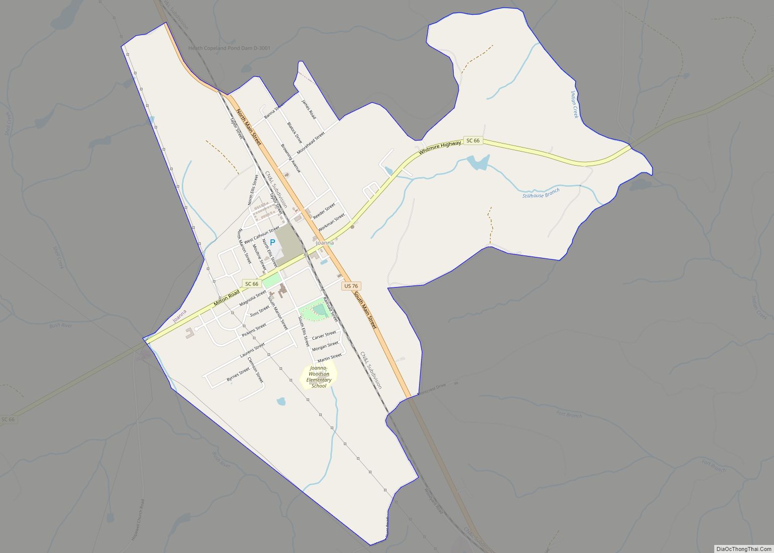 Map of Joanna CDP