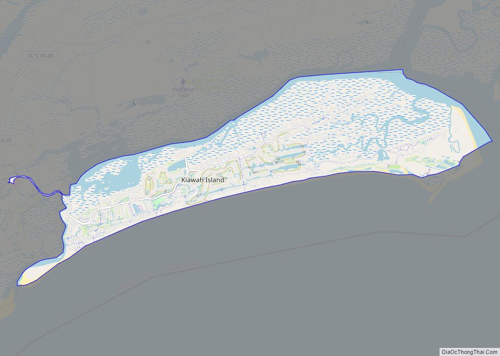 Map of Kiawah Island town