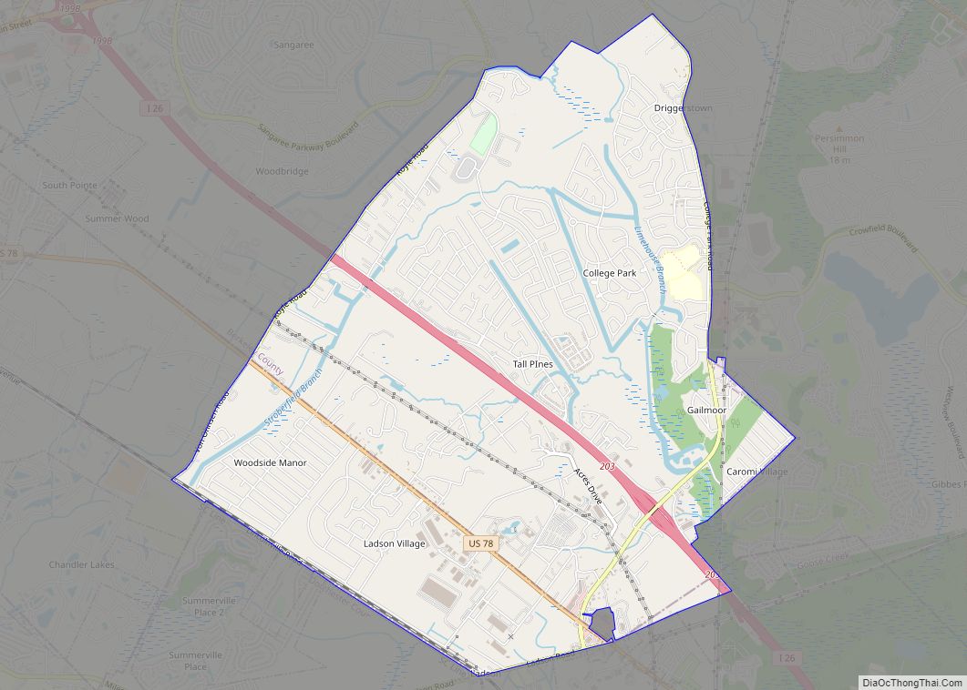 Map of Ladson CDP