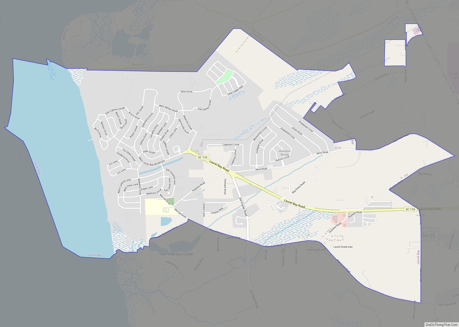 Map of Laurel Bay CDP