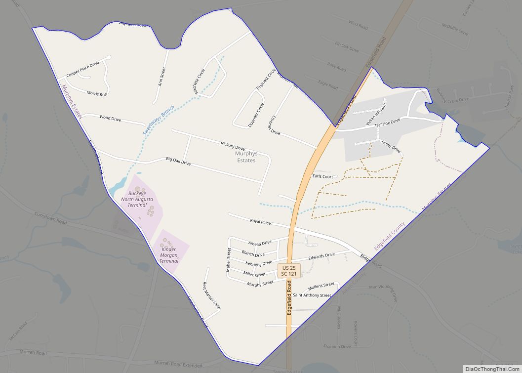Map of Murphys Estates CDP