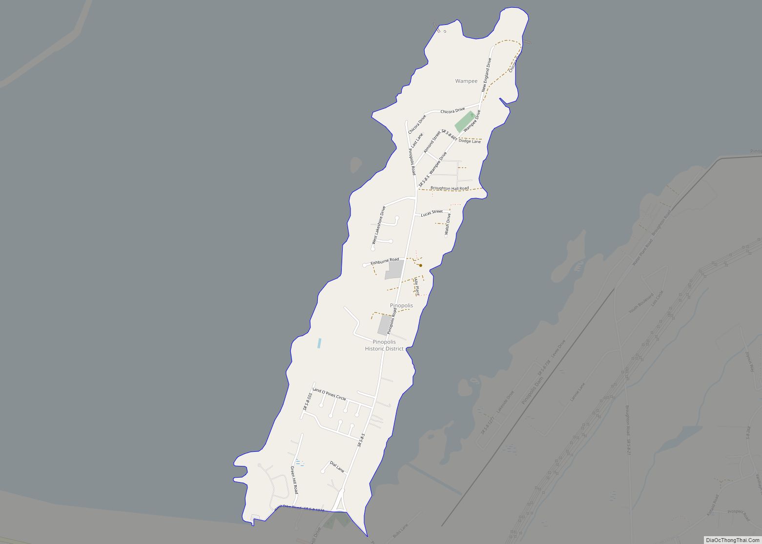 Map of Pinopolis CDP