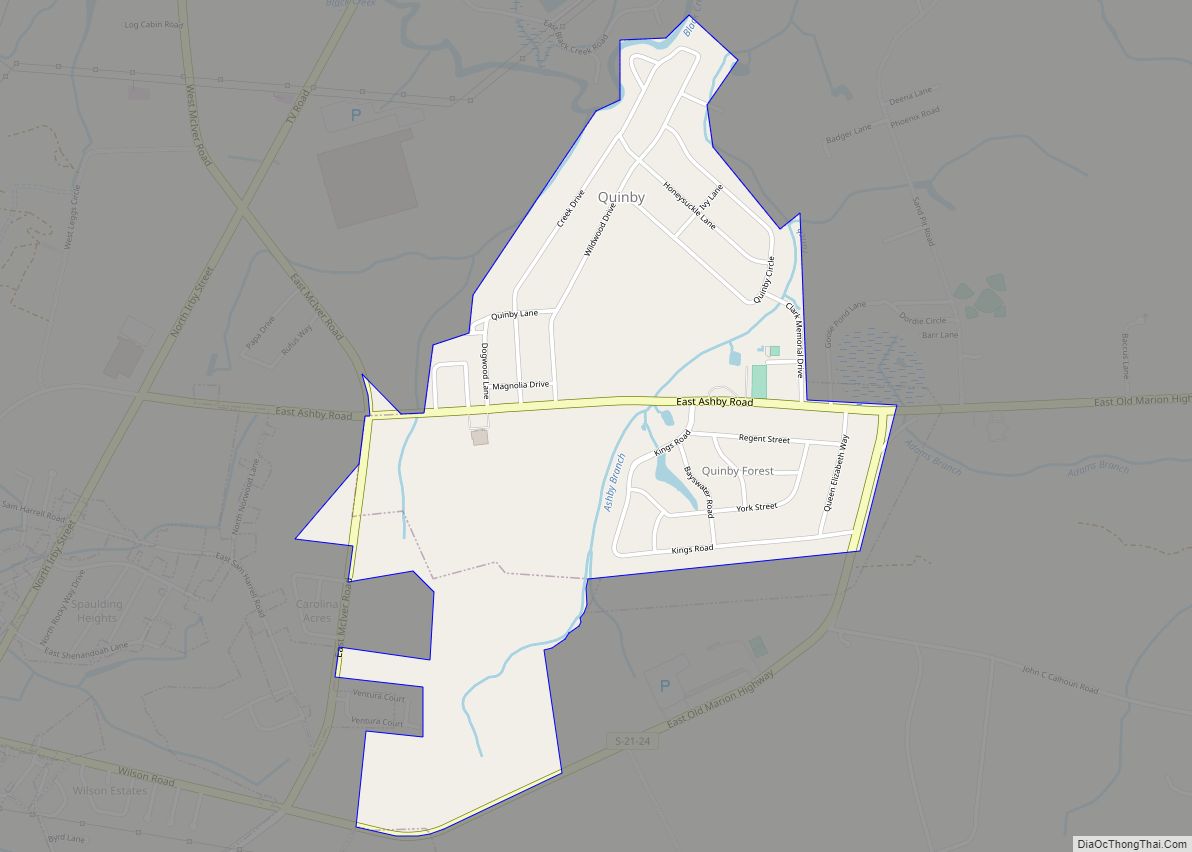 Map of Quinby town