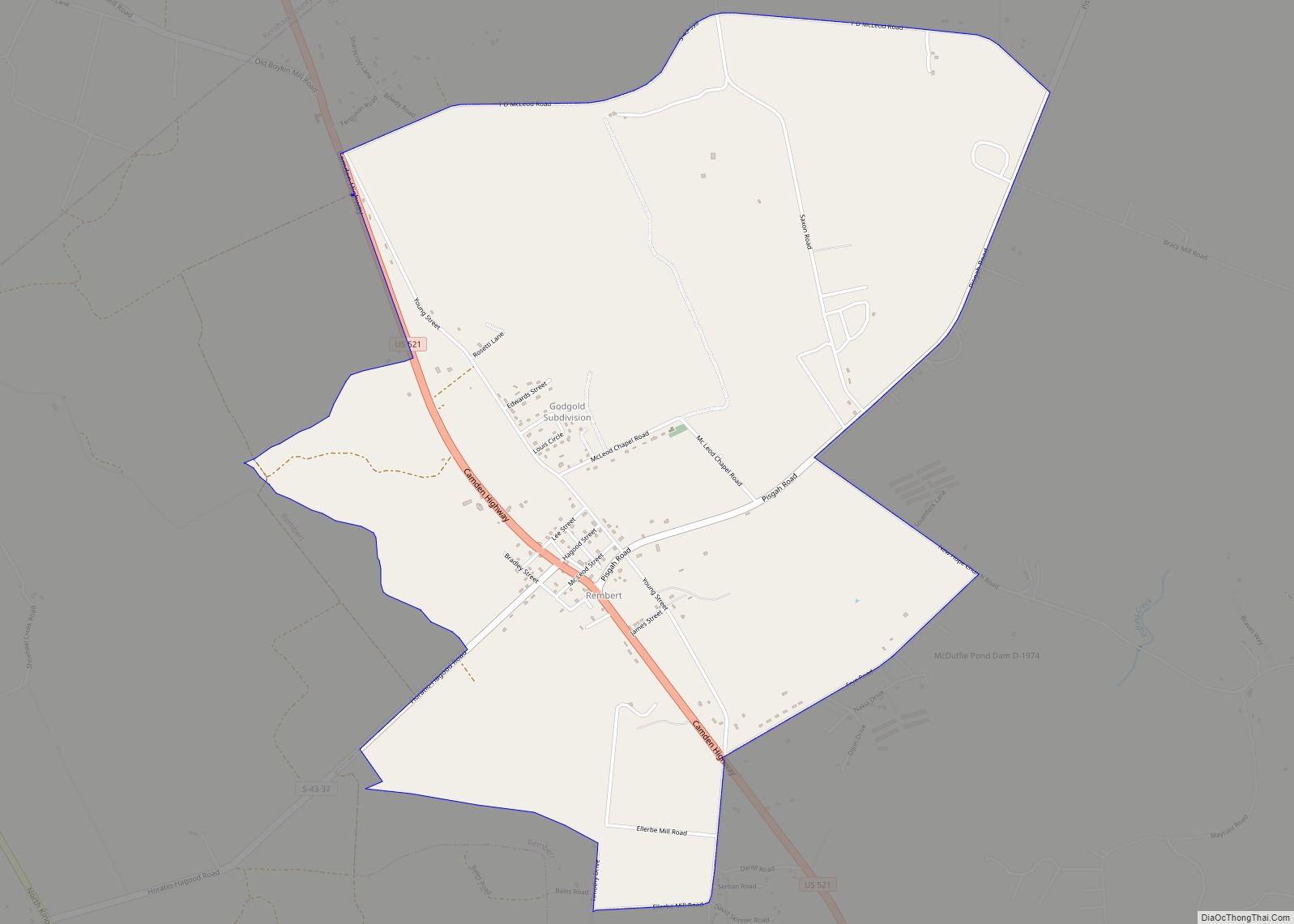Map of Rembert CDP