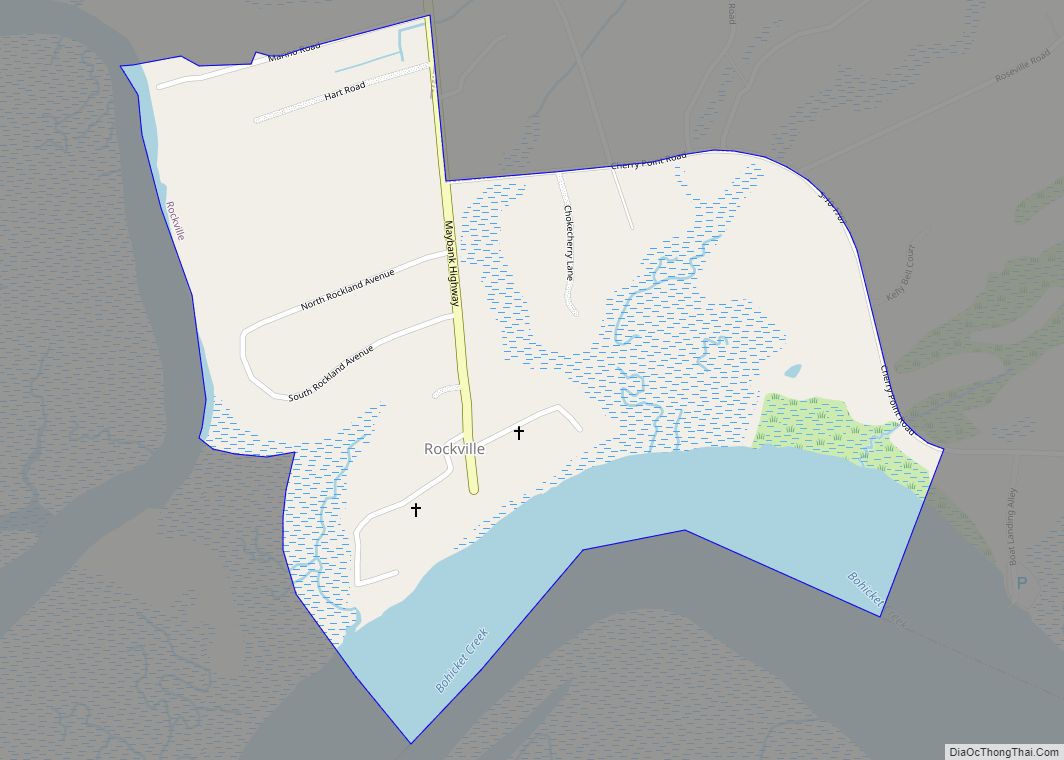 Map of Rockville town, South Carolina