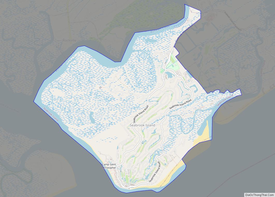 Map of Seabrook Island town