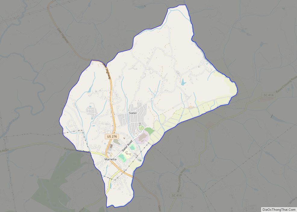 Map of Slater-Marietta CDP